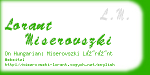 lorant miserovszki business card